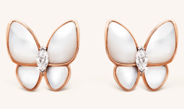 [TOP] Van Cleef & Arpels Butterfly Earrings-Gold