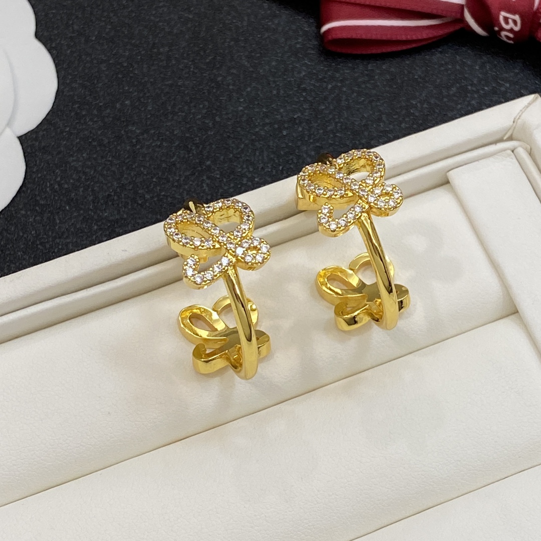 [TOP] LOEWE  LOGO Earrings - 2 Color