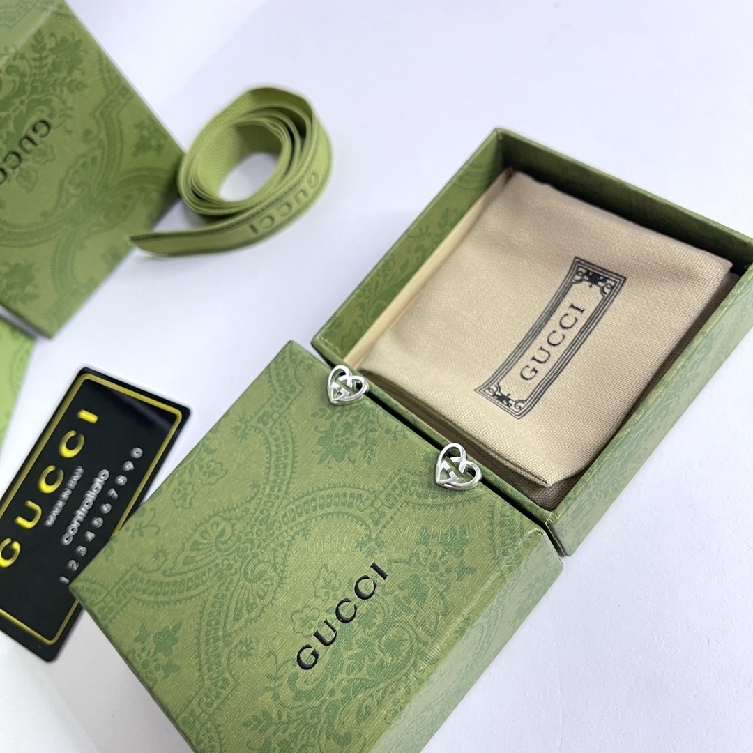 [TOP] GUCCI Earrings - Sliver