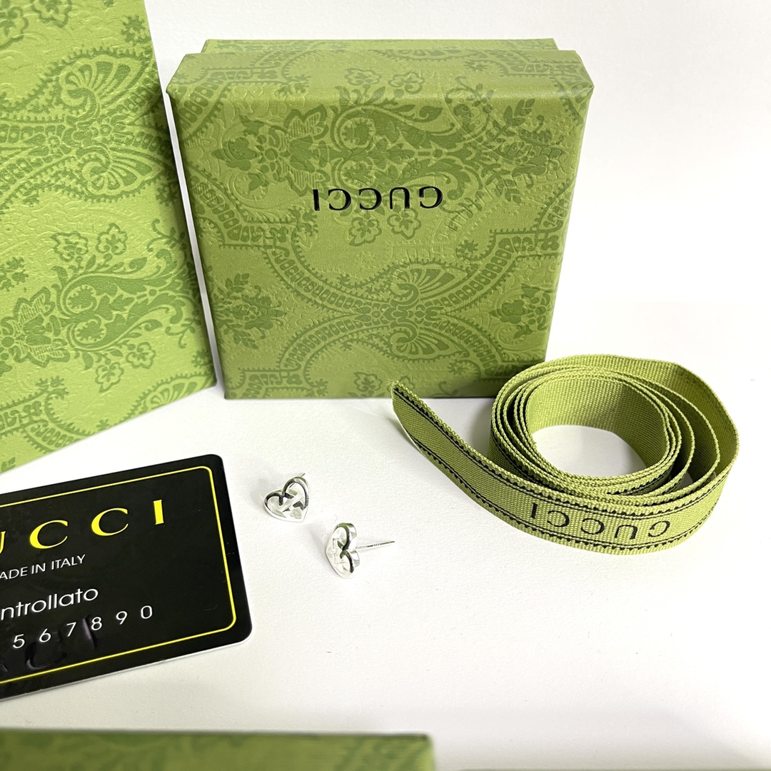 [TOP] GUCCI Earrings - Sliver