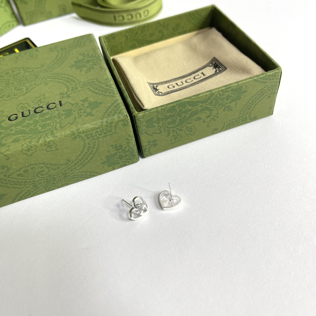 [TOP] GUCCI Earrings - Sliver