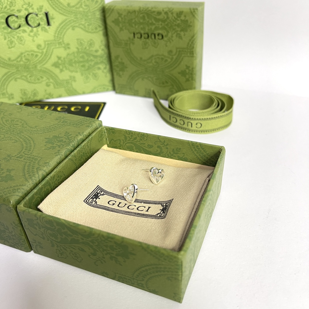 [TOP] GUCCI Earrings - Sliver