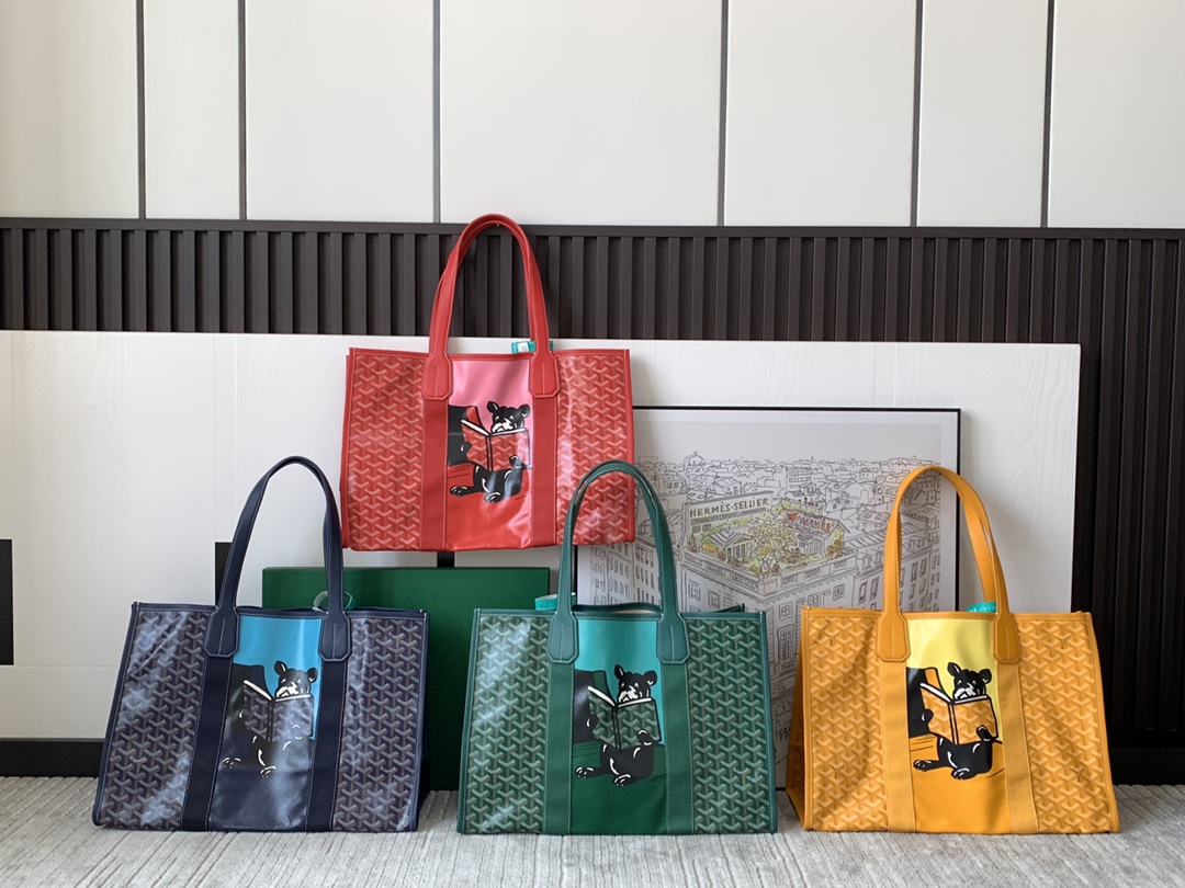 [TOP] Goyard Villette Tote Bag with Hulot Pattern 32x15x45cm - 4 Color