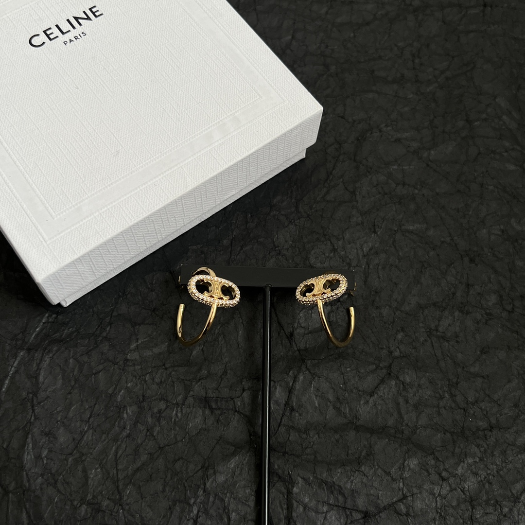[TOP] CELINE Earrings- Gold