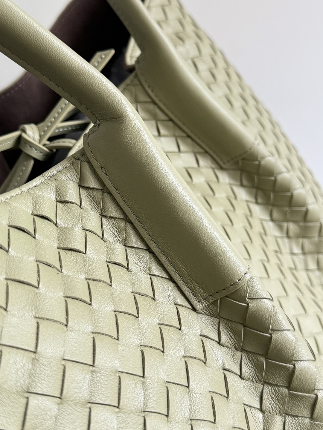 [TOP] Bottega Veneta BV Pinacoteca Bag 43x23x17.5cm - Green/Chocolate