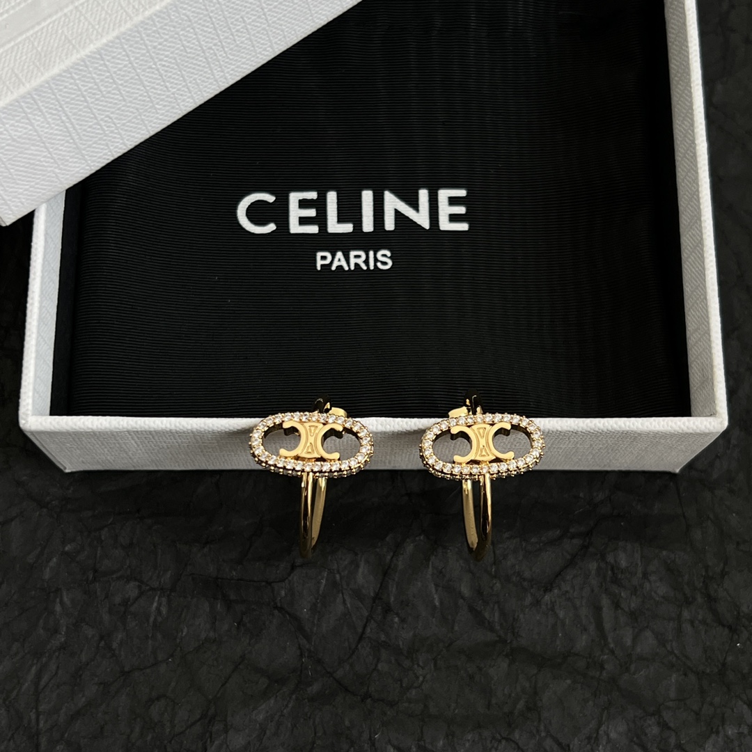 [TOP] CELINE Earrings- Gold