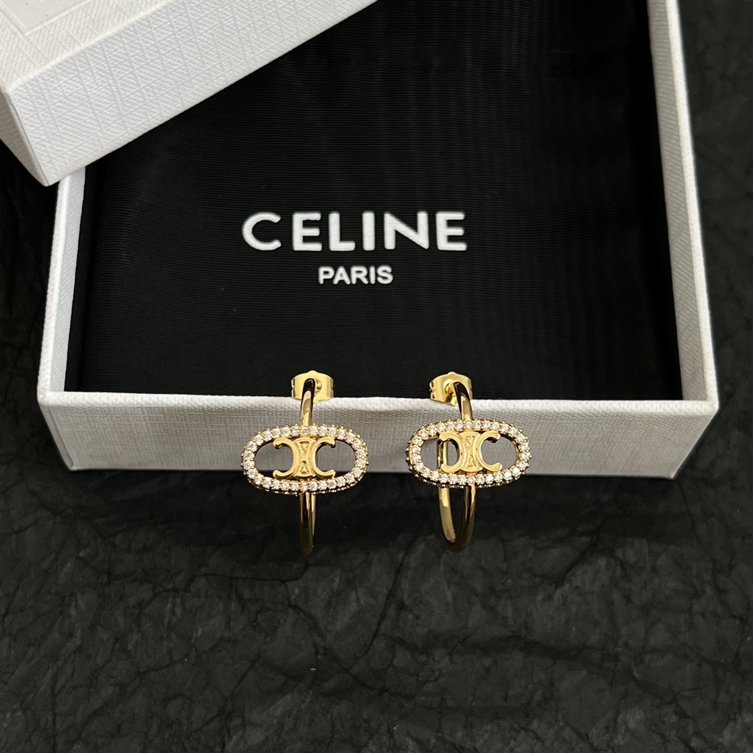 [TOP] CELINE Earrings- Gold