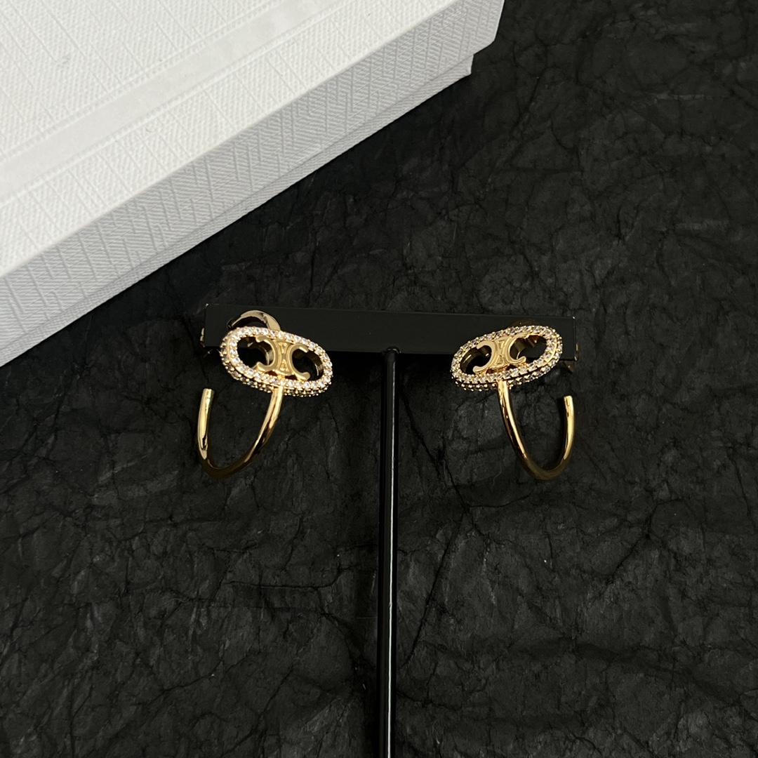 [TOP] CELINE Earrings- Gold