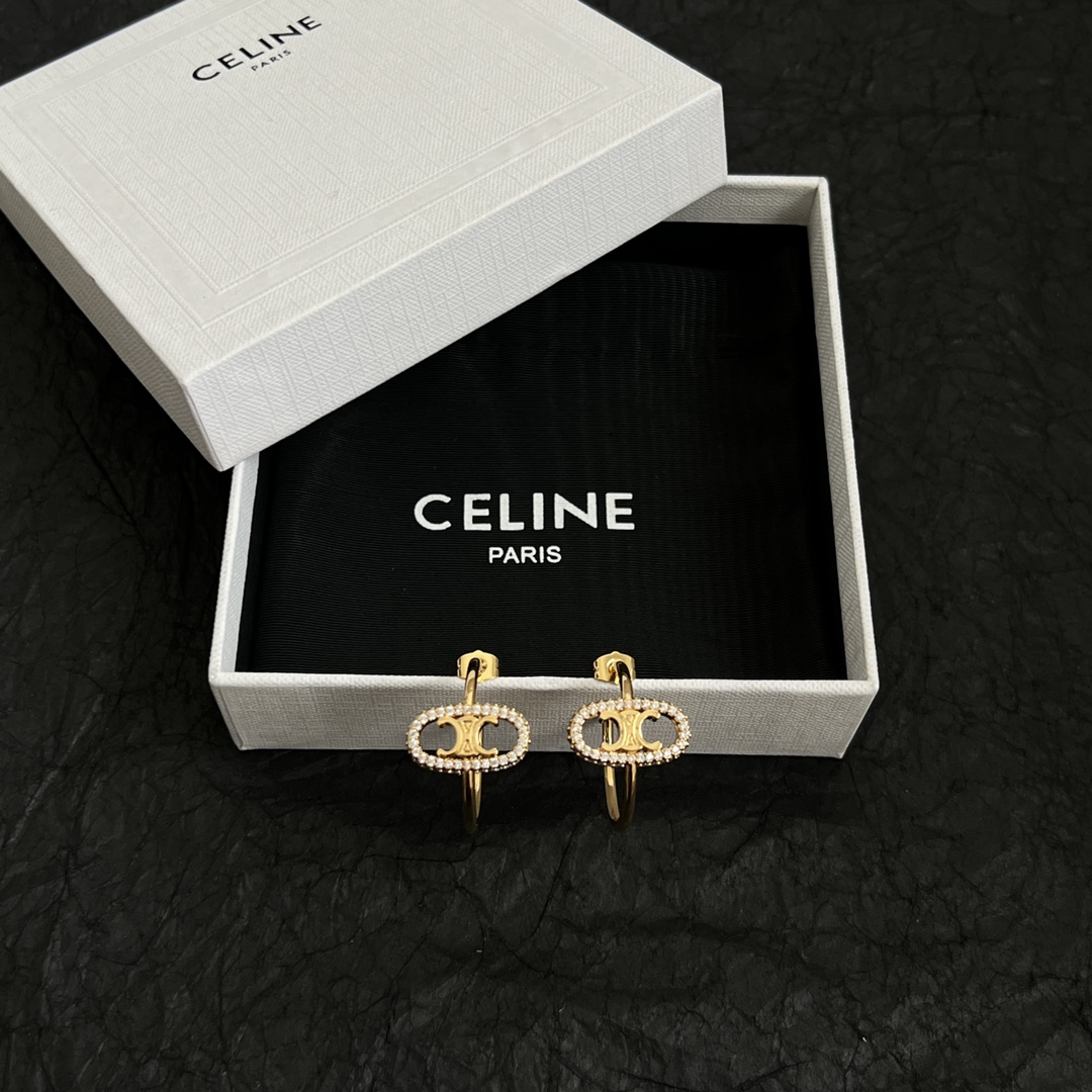 [TOP] CELINE Earrings- Gold