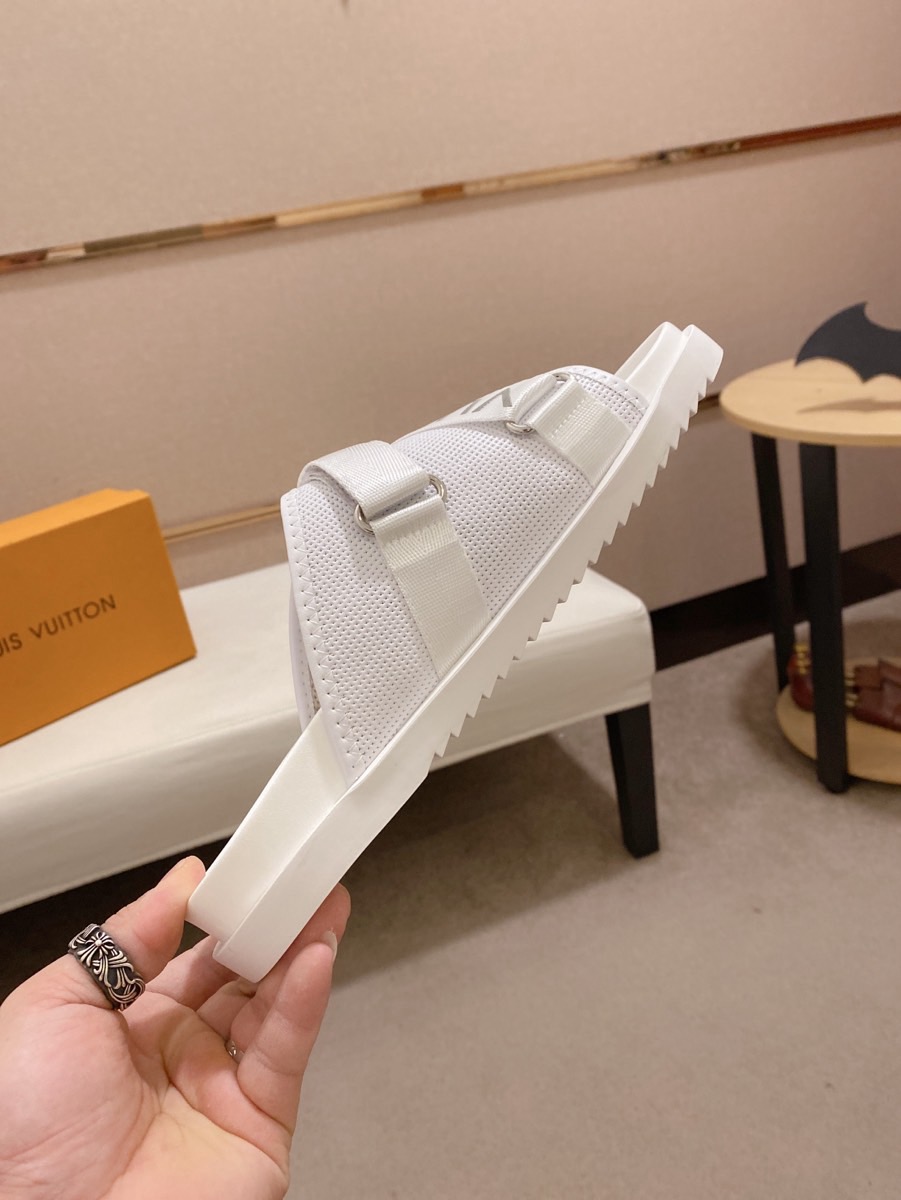 [TOP] Louis Vuitton LV Men's Slippers - White