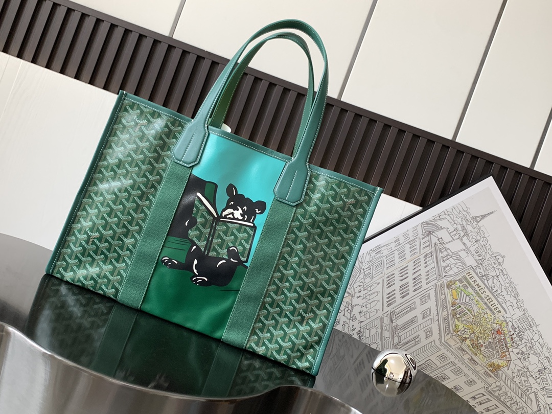 [TOP] Goyard Villette Tote Bag with Hulot Pattern 32x15x45cm - 4 Color