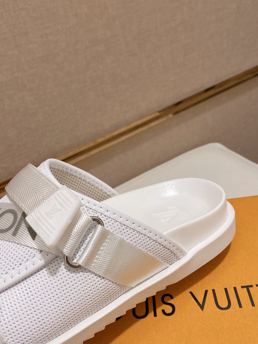 [TOP] Louis Vuitton LV Men's Slippers - White