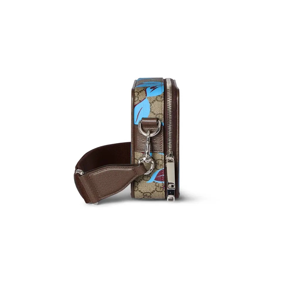 [TOP] GUCCI GG Supreme Flora Bags 22.5*14*7.5cm - Brown