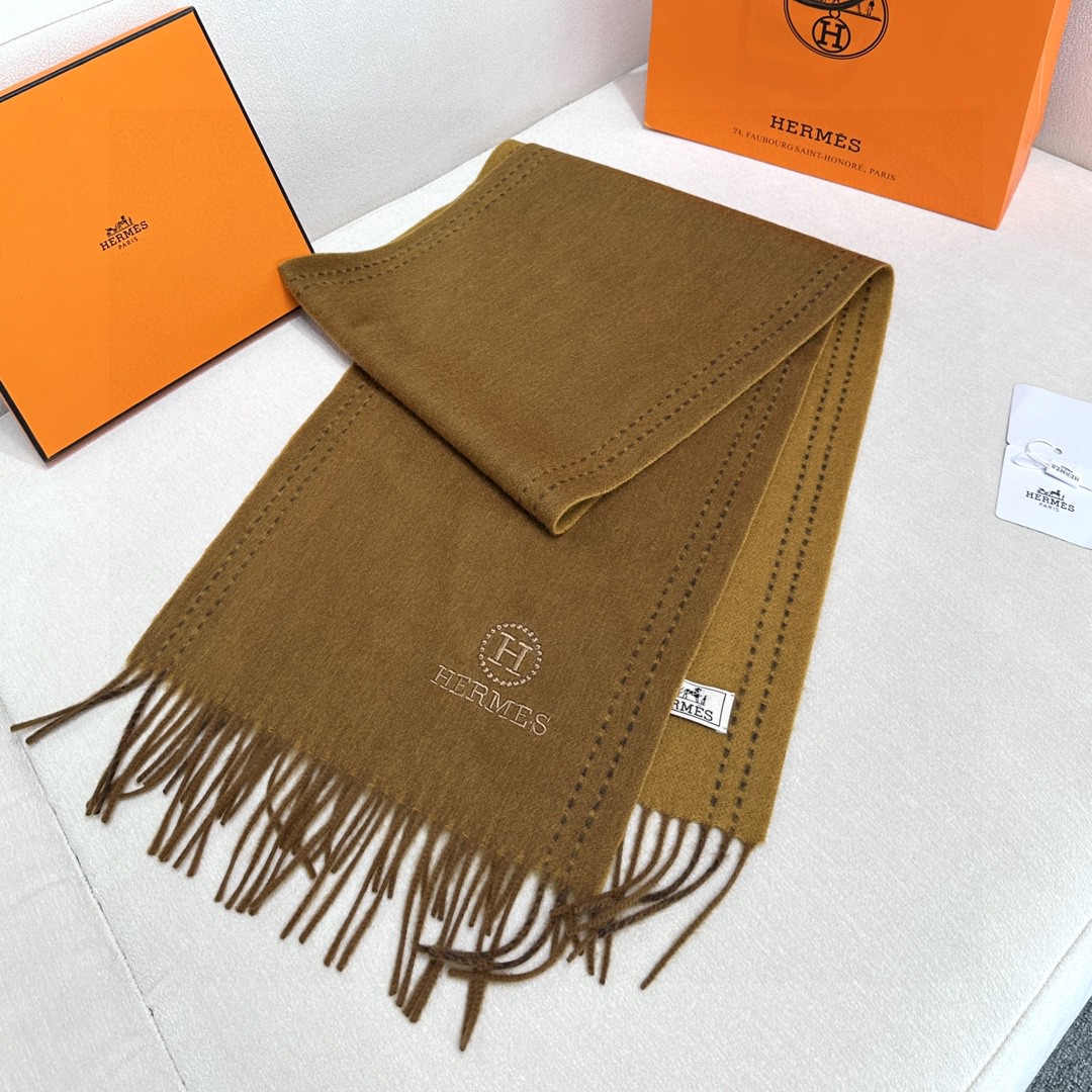 [TOP] HERMES Cashmere Scarf 200x32 cm - 5 Colors