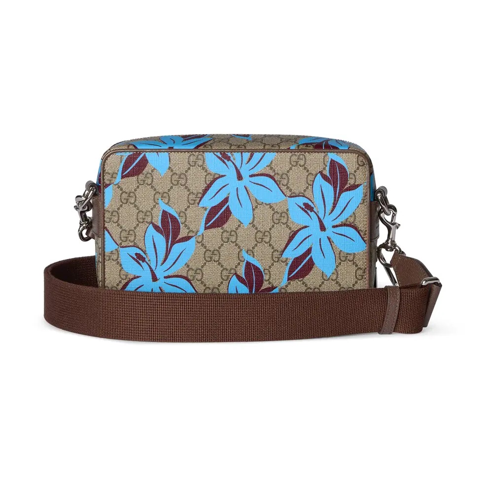 [TOP] GUCCI GG Supreme Flora Bags 22.5*14*7.5cm - Brown