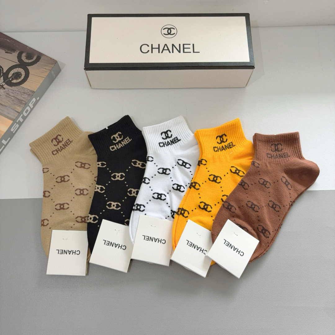 [TOP] CHANEL Socks - 5 Pieces as a Set