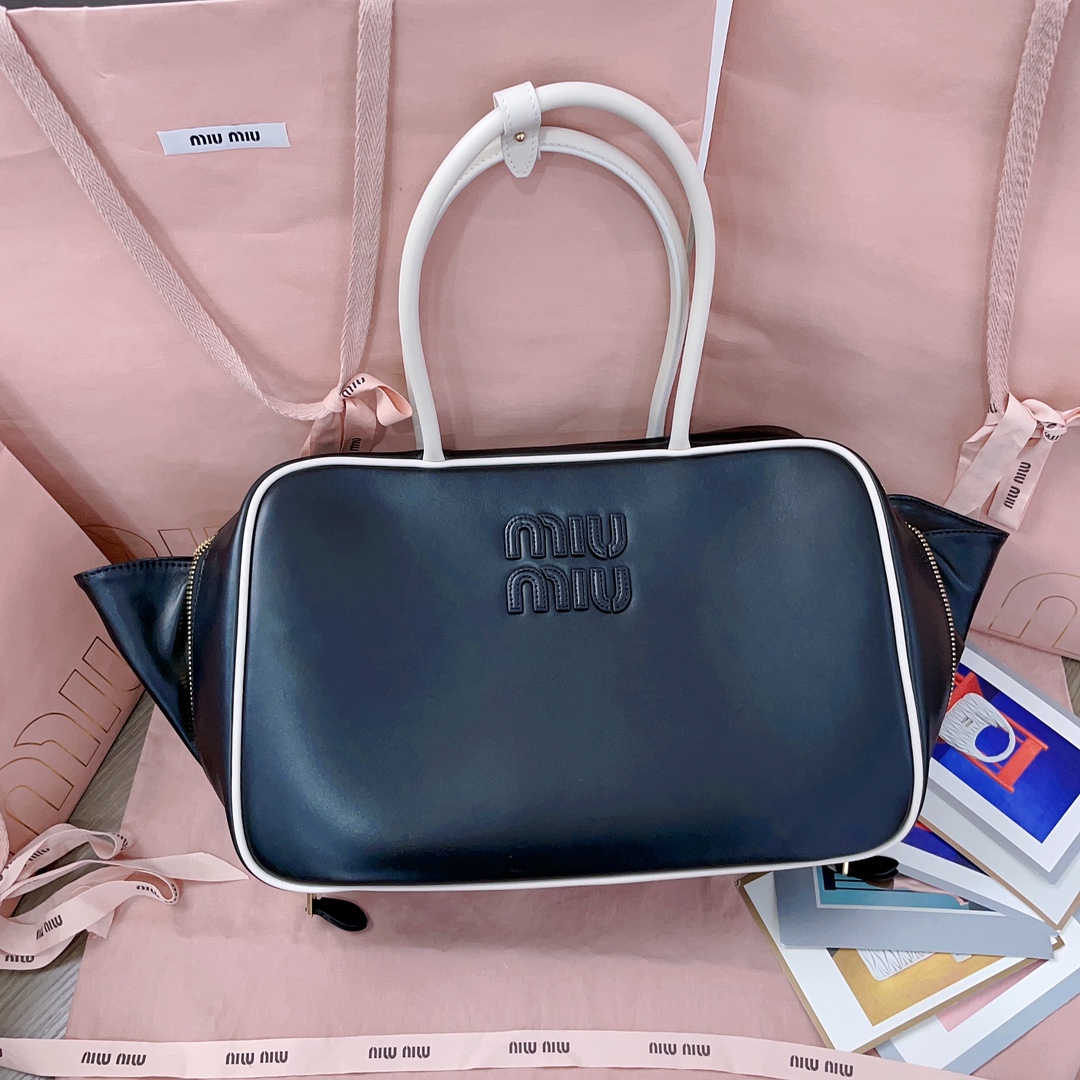 [TOP] Miu Miu Cow Leather Handbag 34x23x10cm - 3 Colour