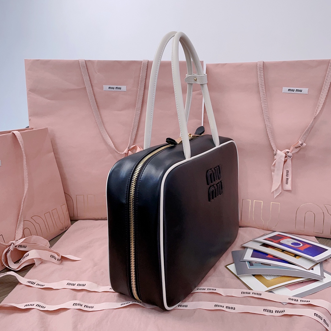 [TOP] Miu Miu Cow Leather Handbag 34x23x10cm - 3 Colour