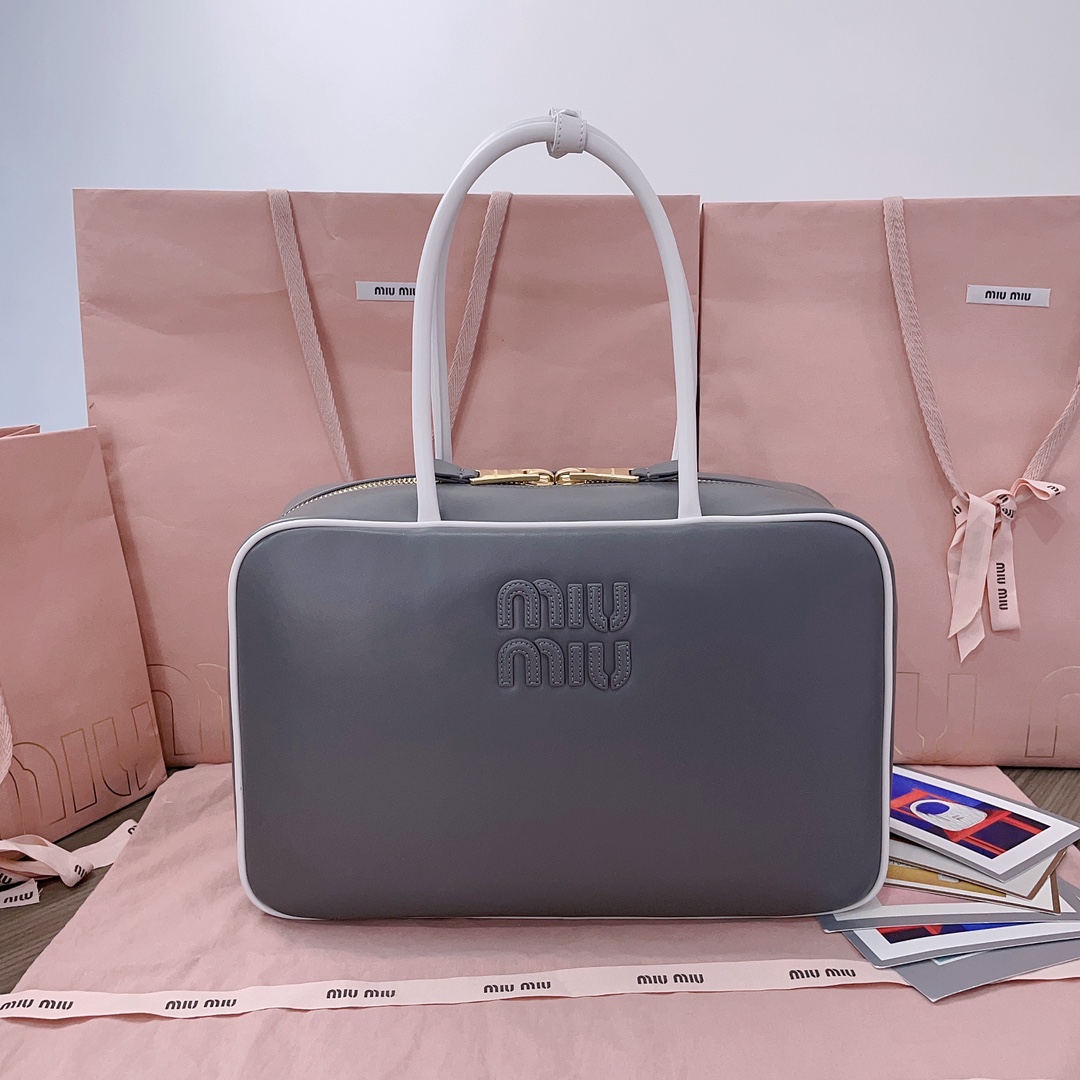[TOP] Miu Miu Cow Leather Handbag 34x23x10cm - 3 Colour