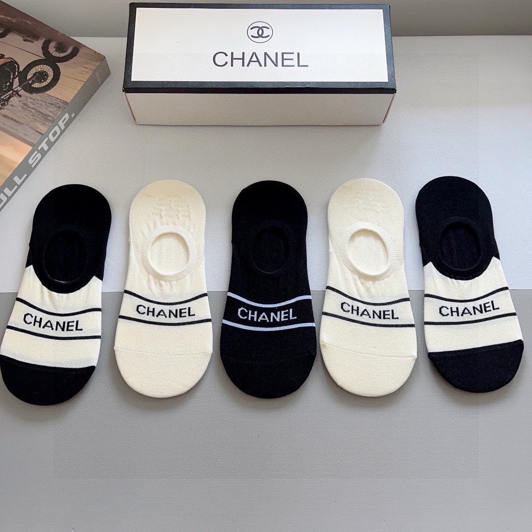 [TOP] CHANEL Socks - 5 Pieces as a Set