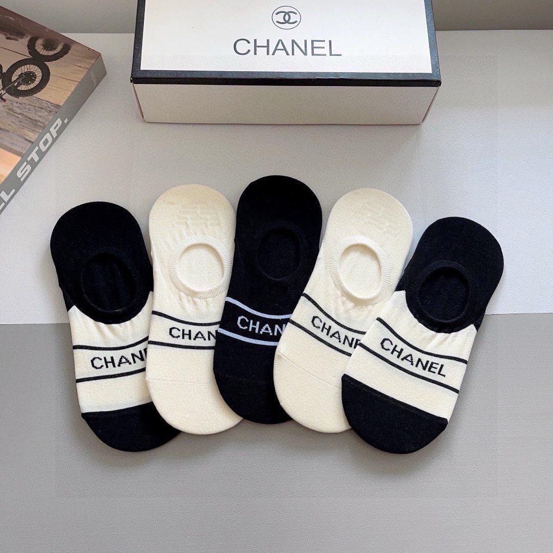 [TOP] CHANEL Socks - 5 Pieces as a Set
