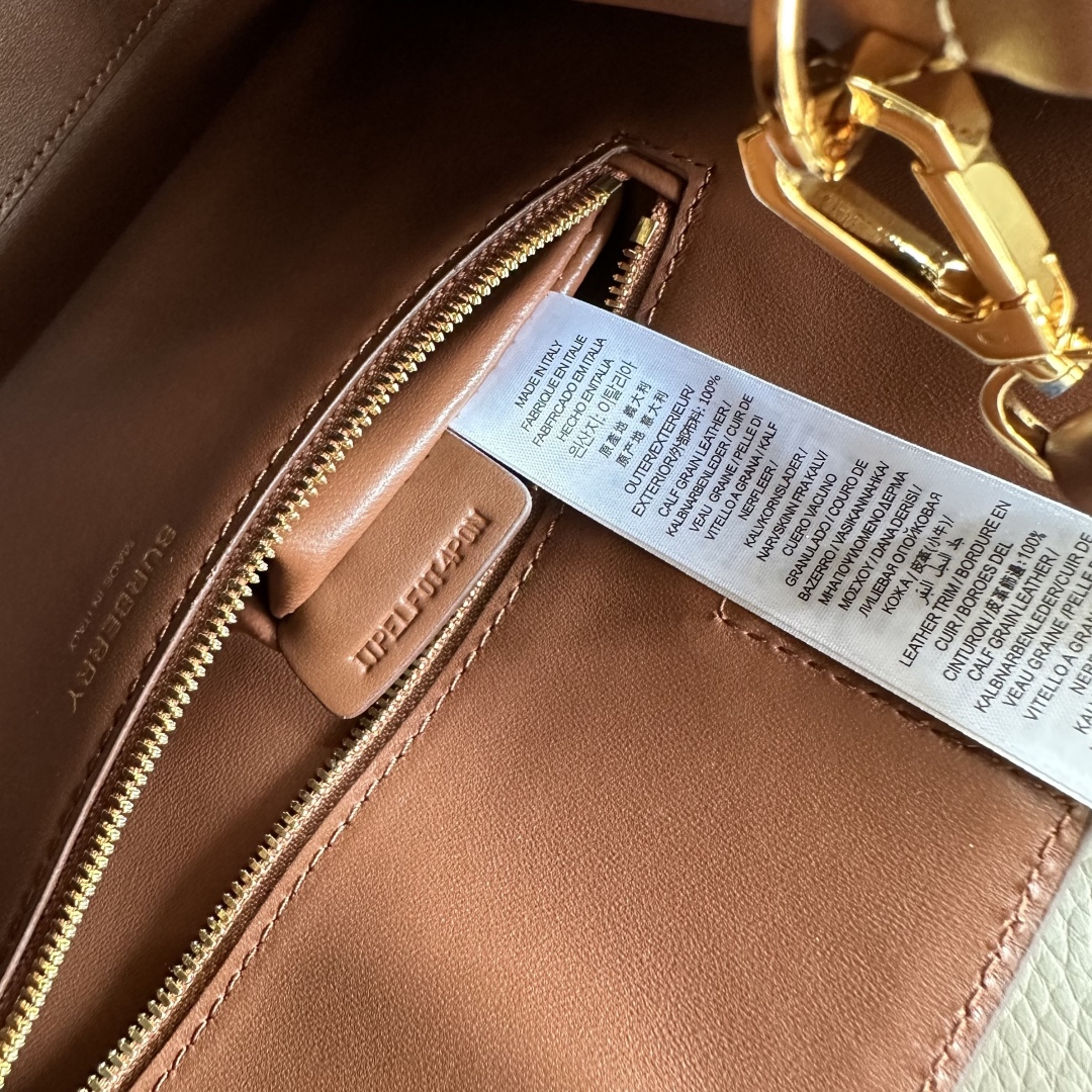 [TOP] BURBERRY Frances Detachable Shoulder Bags 27 x 11 x 20 cm - White/Brown