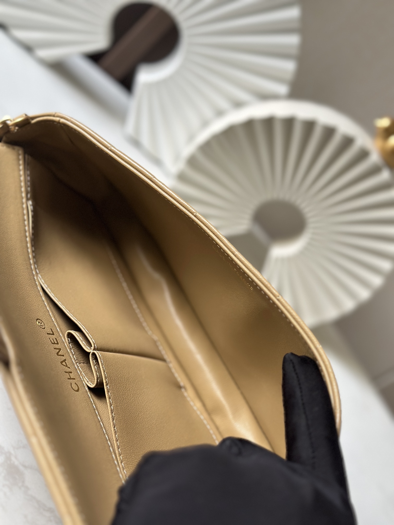 [TOP] CHANEL Medieval Ice Lattice Underarm Bag Sheepskin 26×13×4cm - 4 Colour