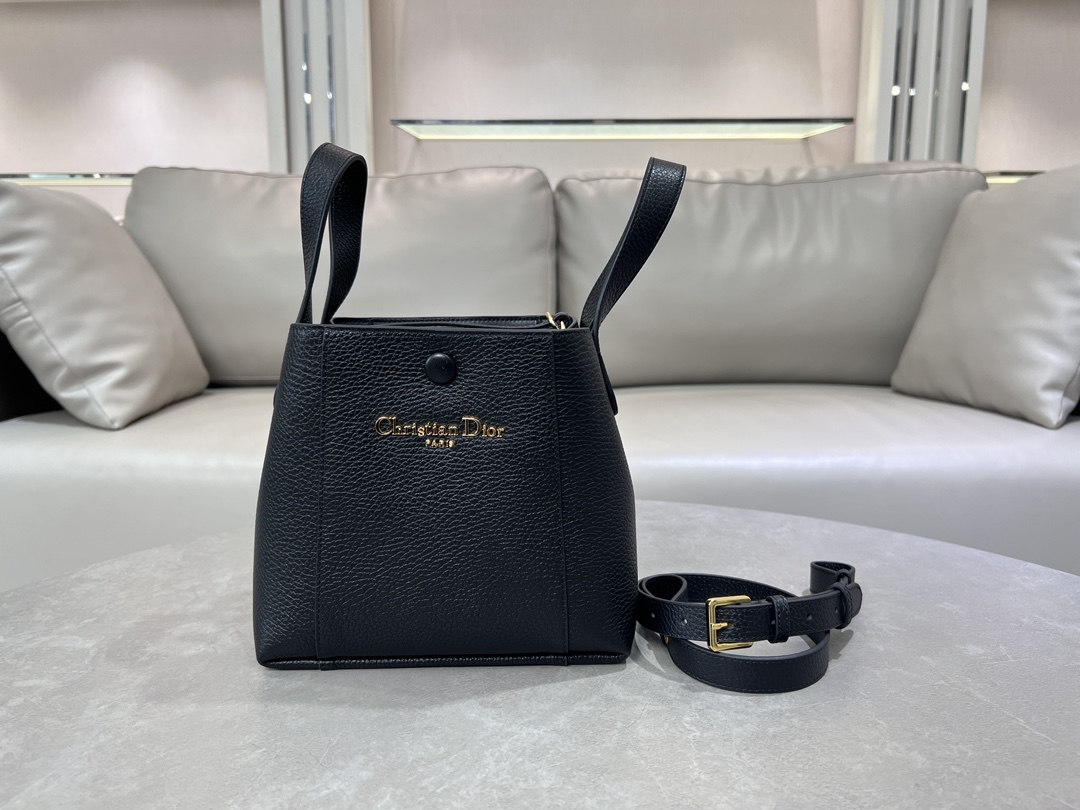 [TOP] Christian Dior CD Signature Hobo Bag 21x19 x11 cm - Black