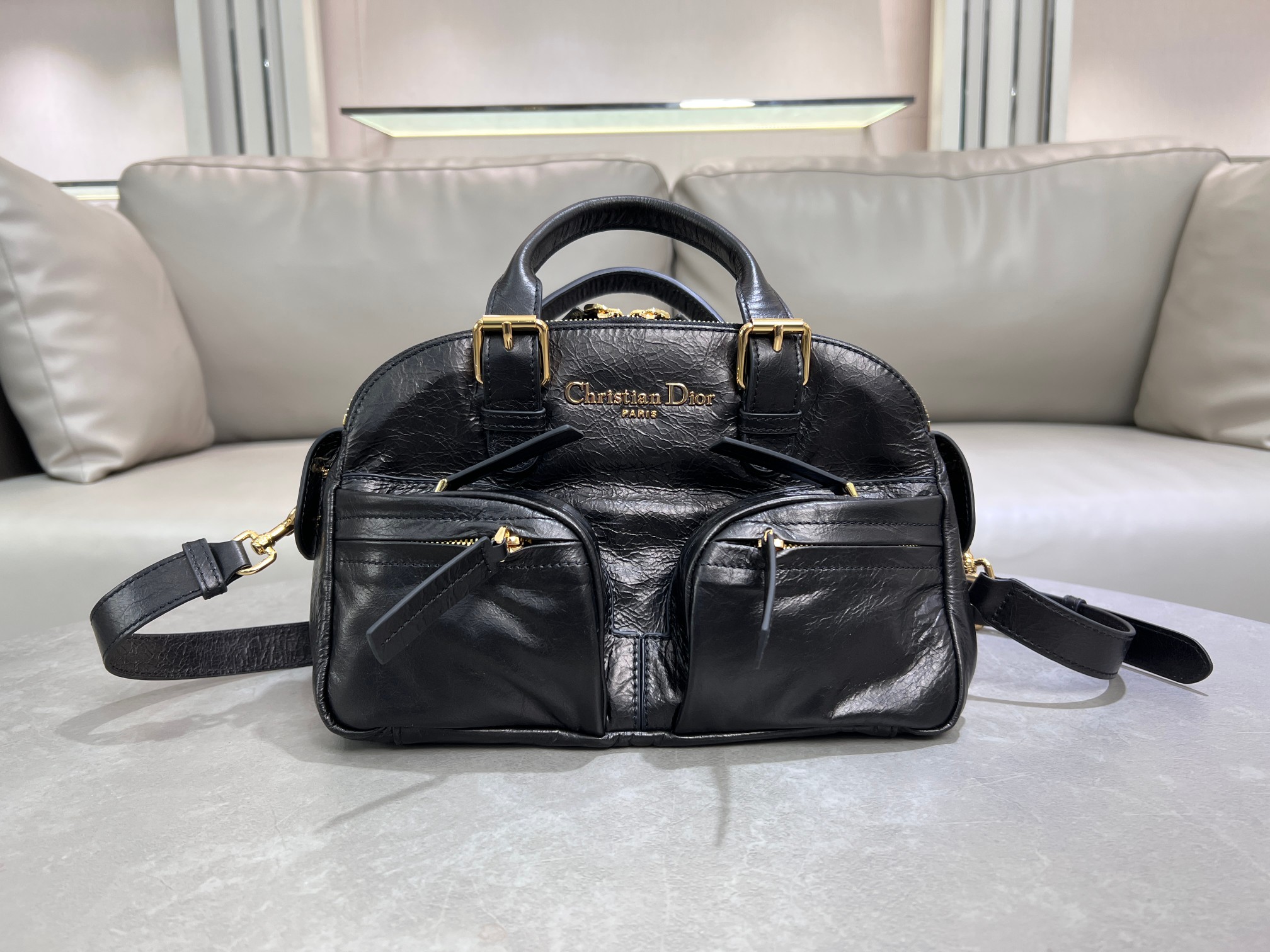 [TOP] Christian Dior Grand Tour Bag - 28×19×9.5cm - Black