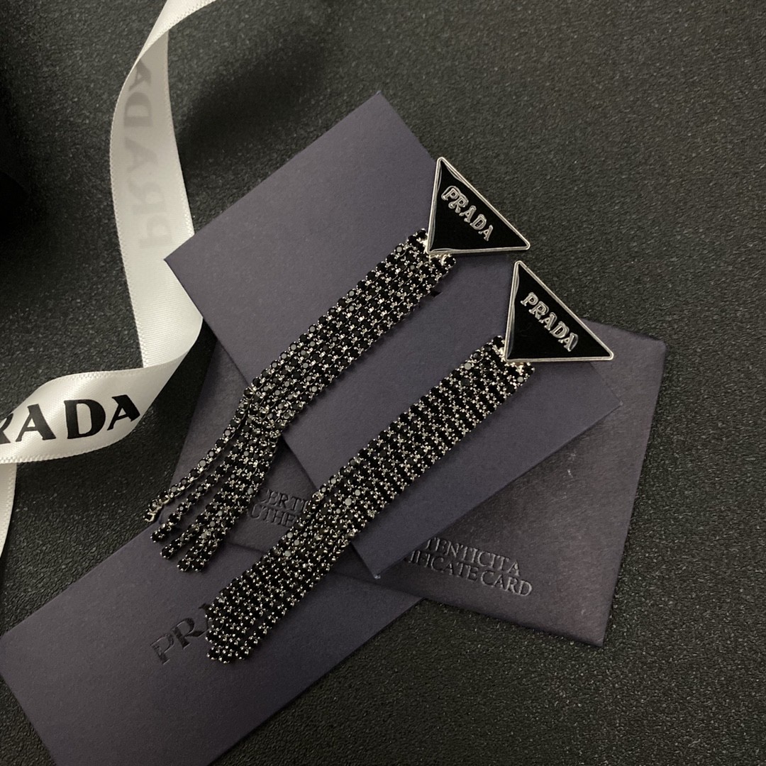 [TOP] PRADA  Earrings - Black