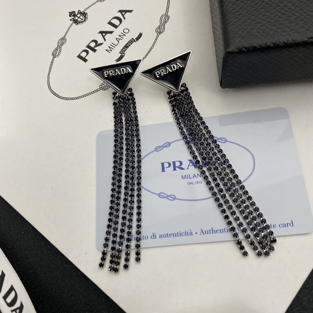 [TOP] PRADA  Earrings - Black