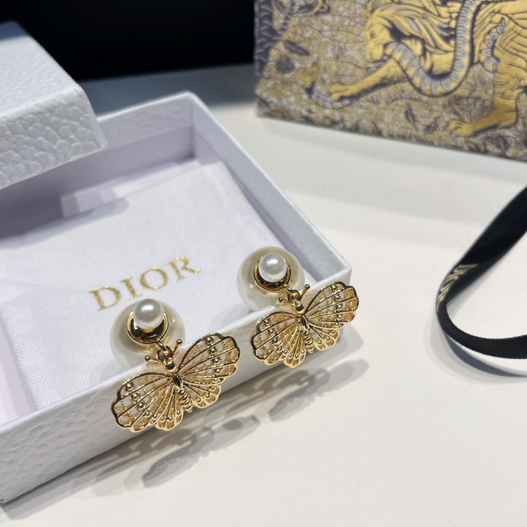 [TOP] Christian Dior Earrings -Gold
