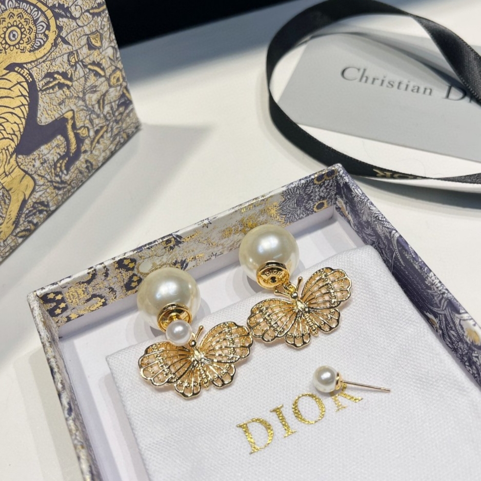 [TOP] Christian Dior Earrings -Gold