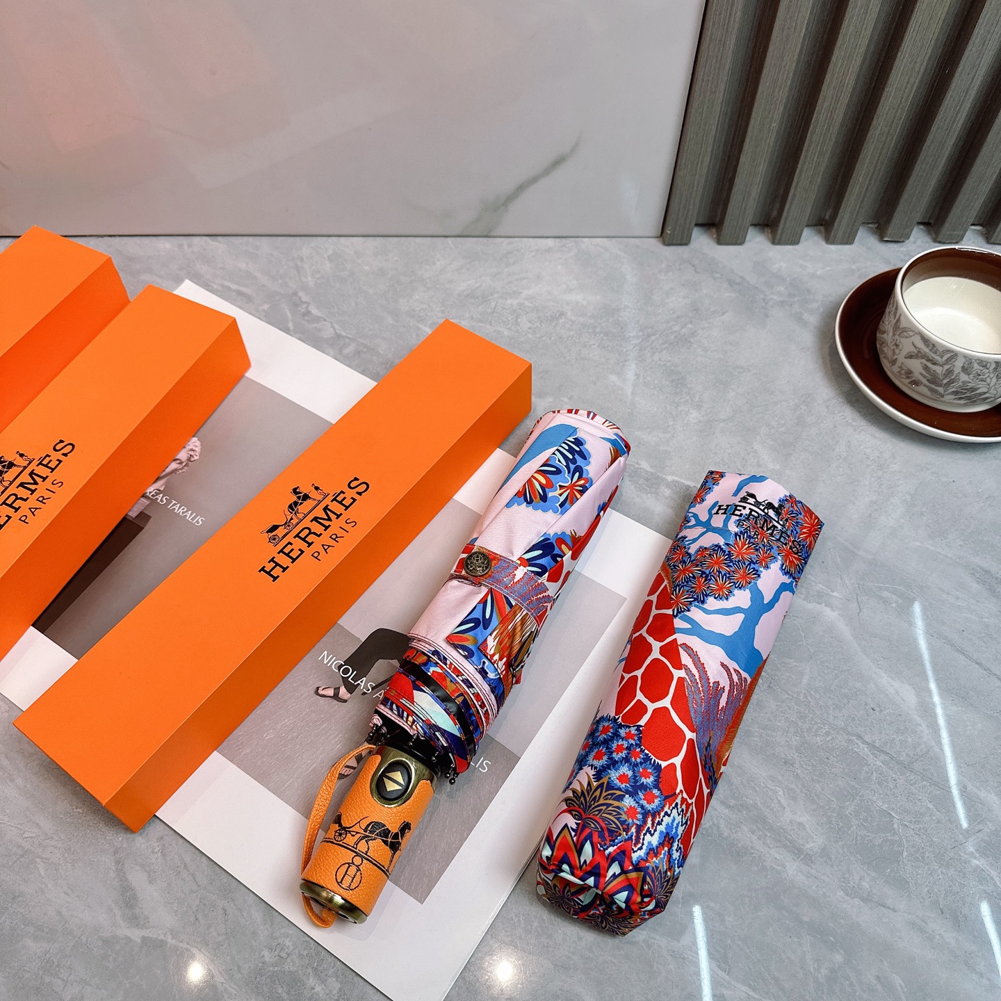 [TOP] HERMES Umbrella - Pink