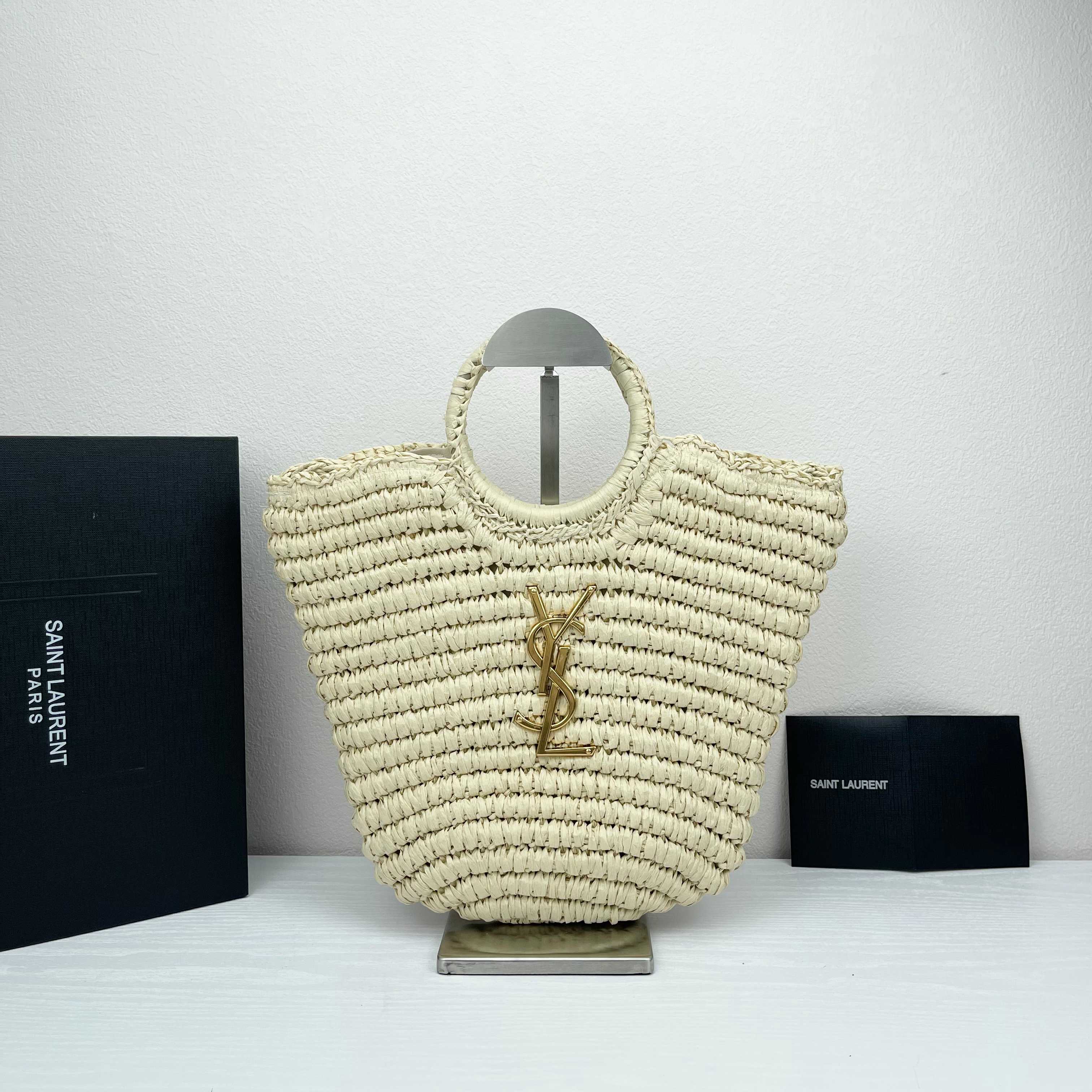 [TOP] Yves Saint Laurent YSL Woven Bag 33X25cm - 2 Color