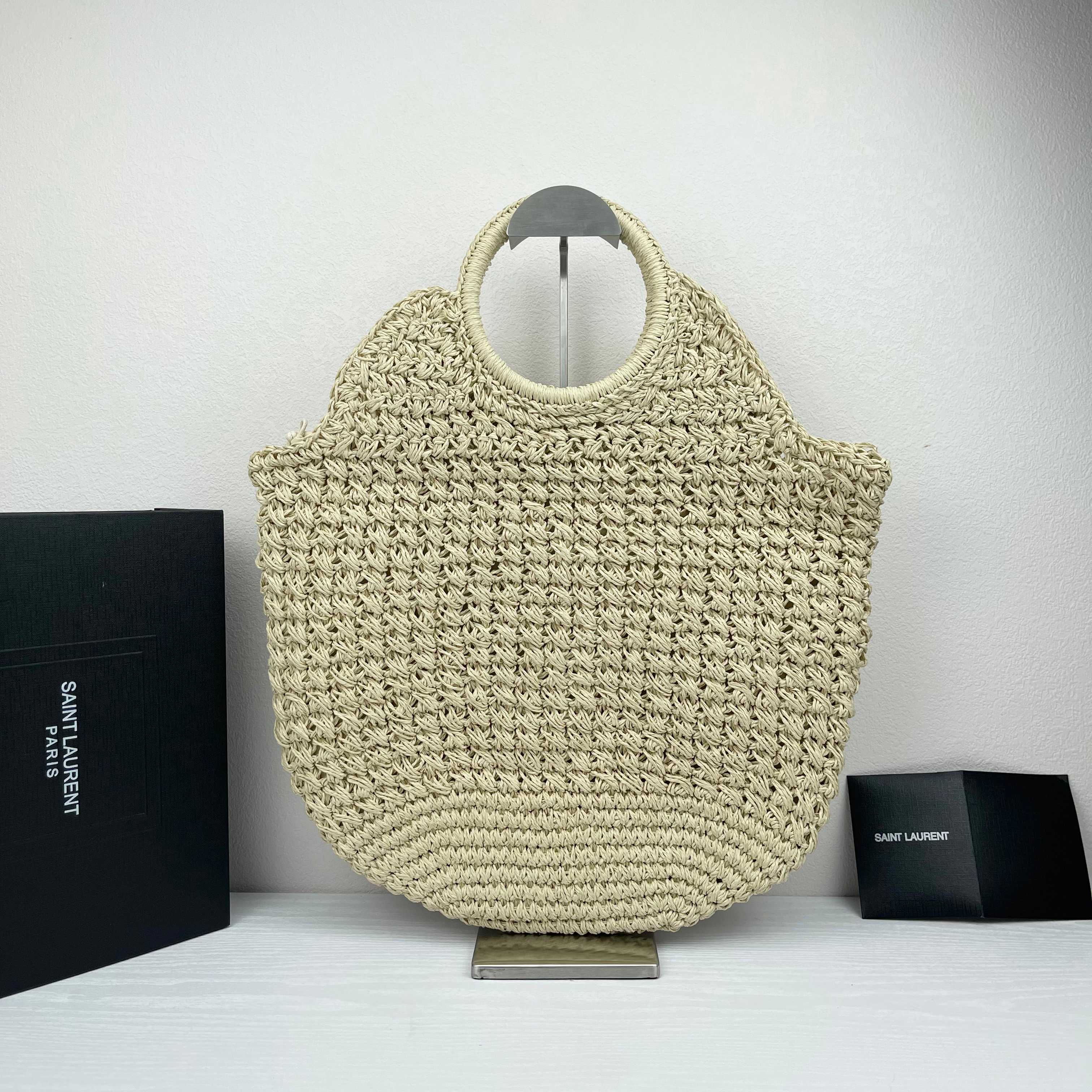 [TOP] Yves Saint Laurent YSL Woven Tote Bag 45X44cm - 2 Color