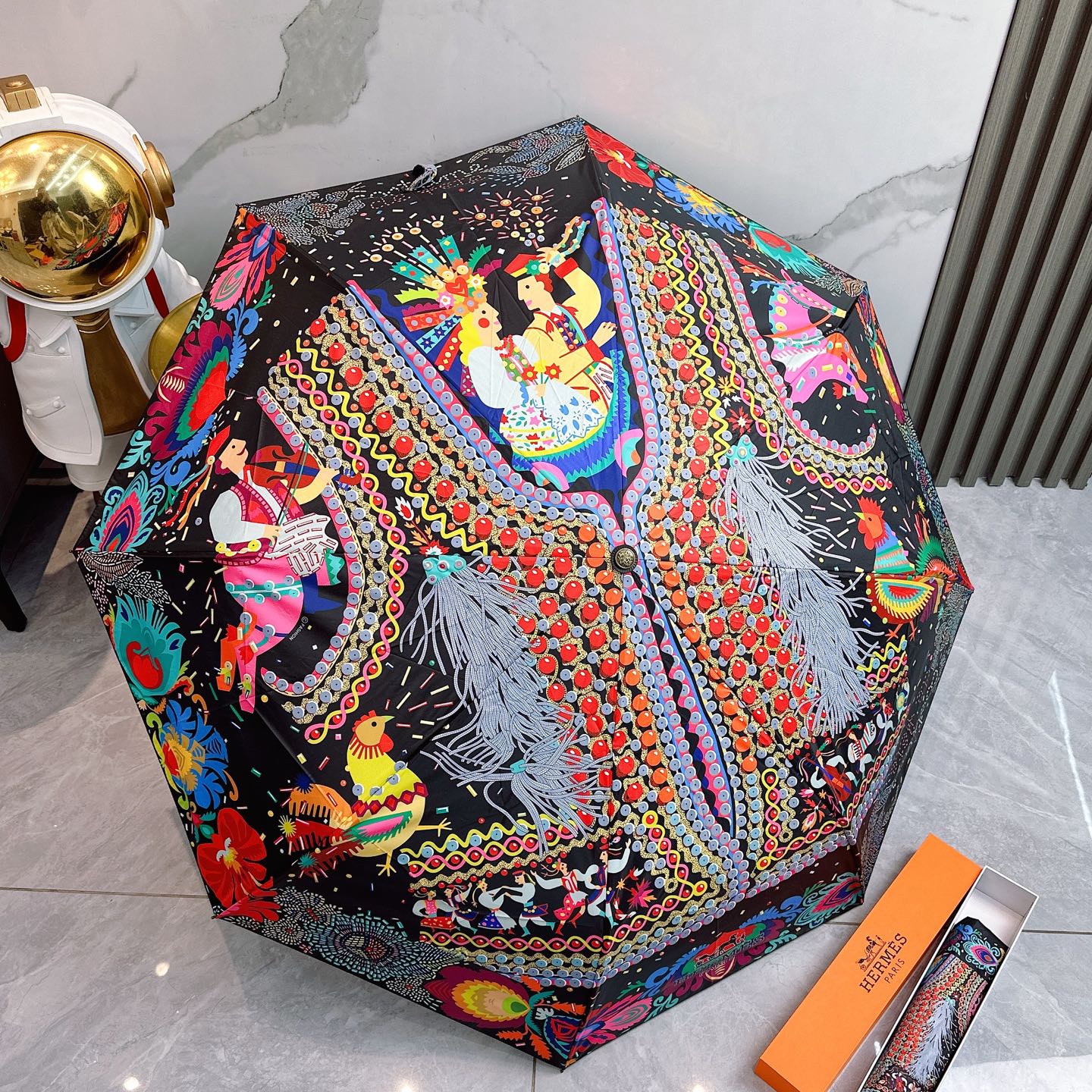 [TOP] HERMES Umbrella - Black