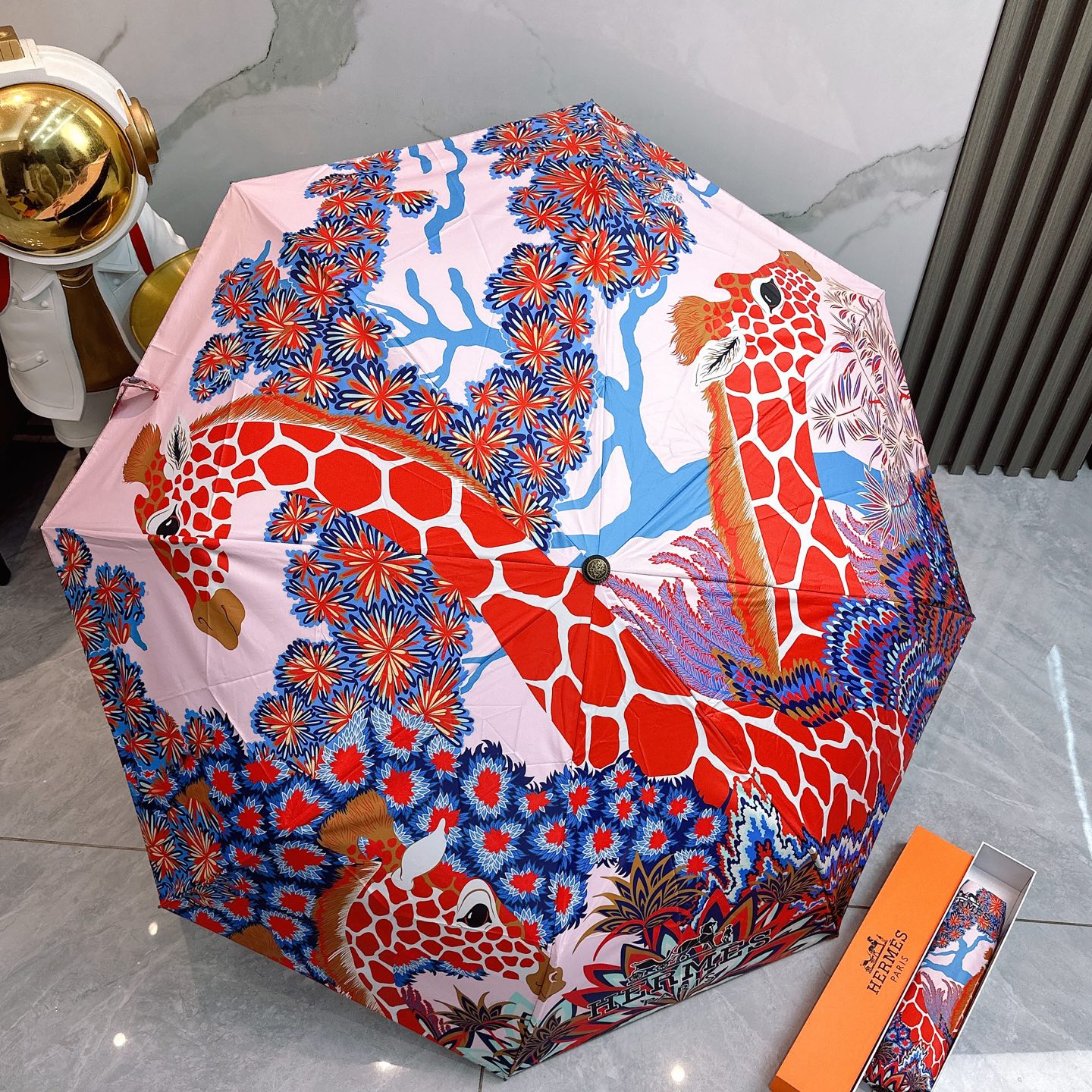 [TOP] HERMES Umbrella - Pink