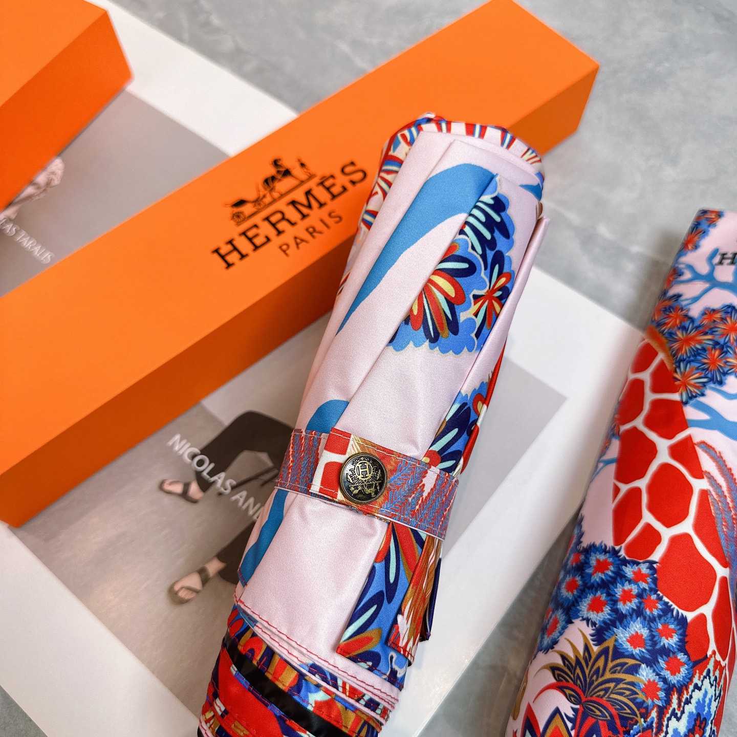 [TOP] HERMES Umbrella - Pink