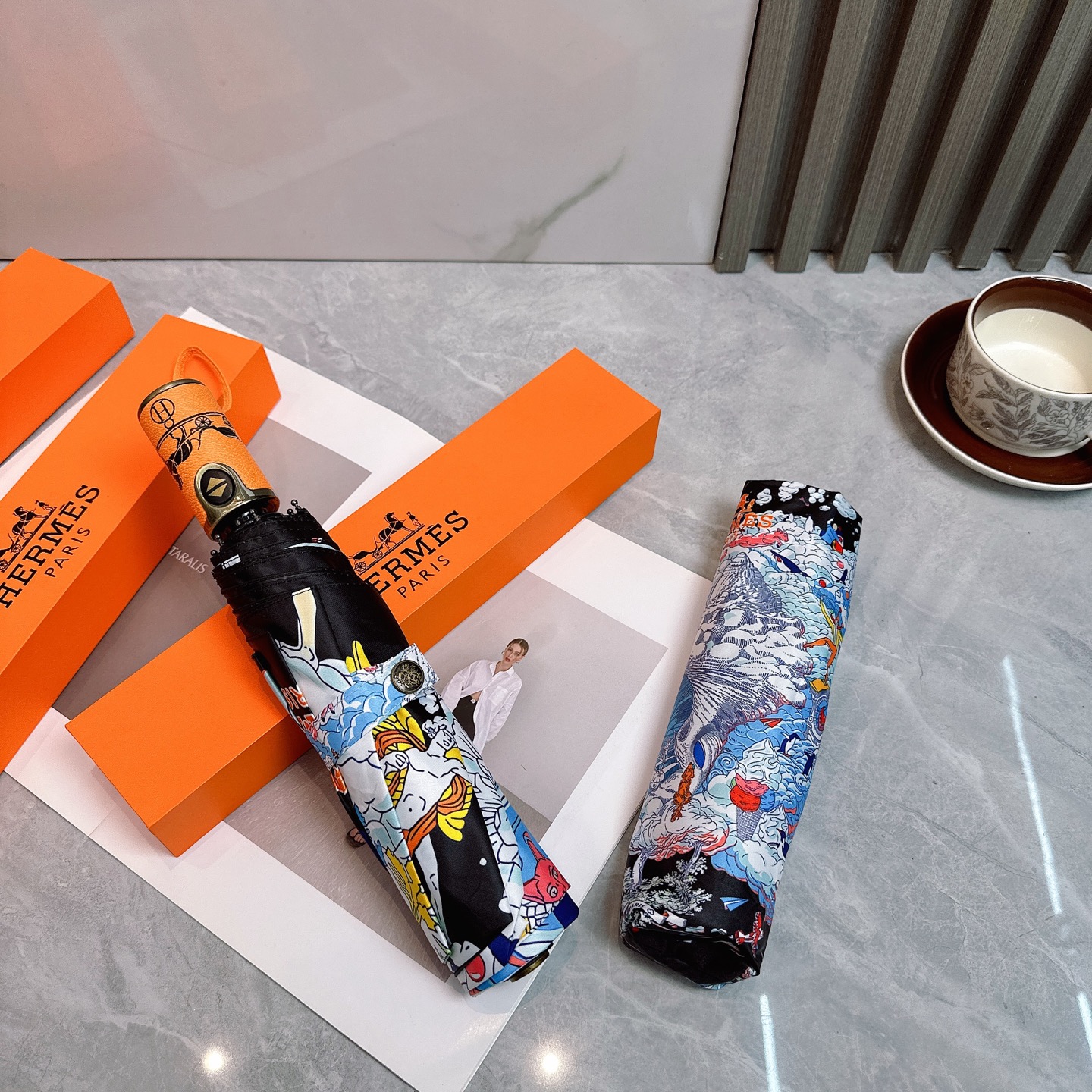 [TOP] HERMES Umbrella - 2 Colour