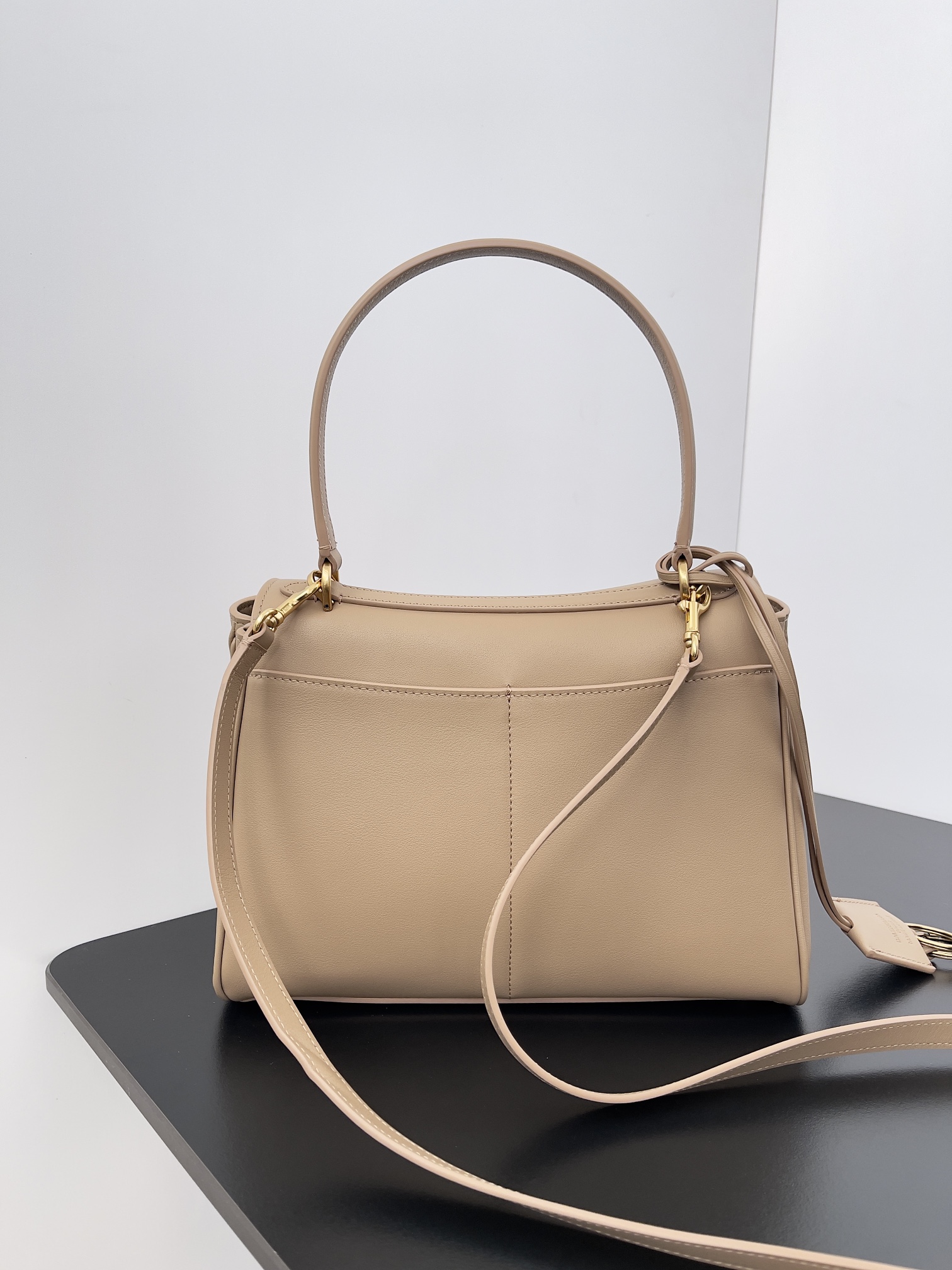 [TOP] BALENCIAGA Rodeo Shoulder Bag 22.8×9.9x8.3cm/28.9x20x9.9cm - Brown & GHW