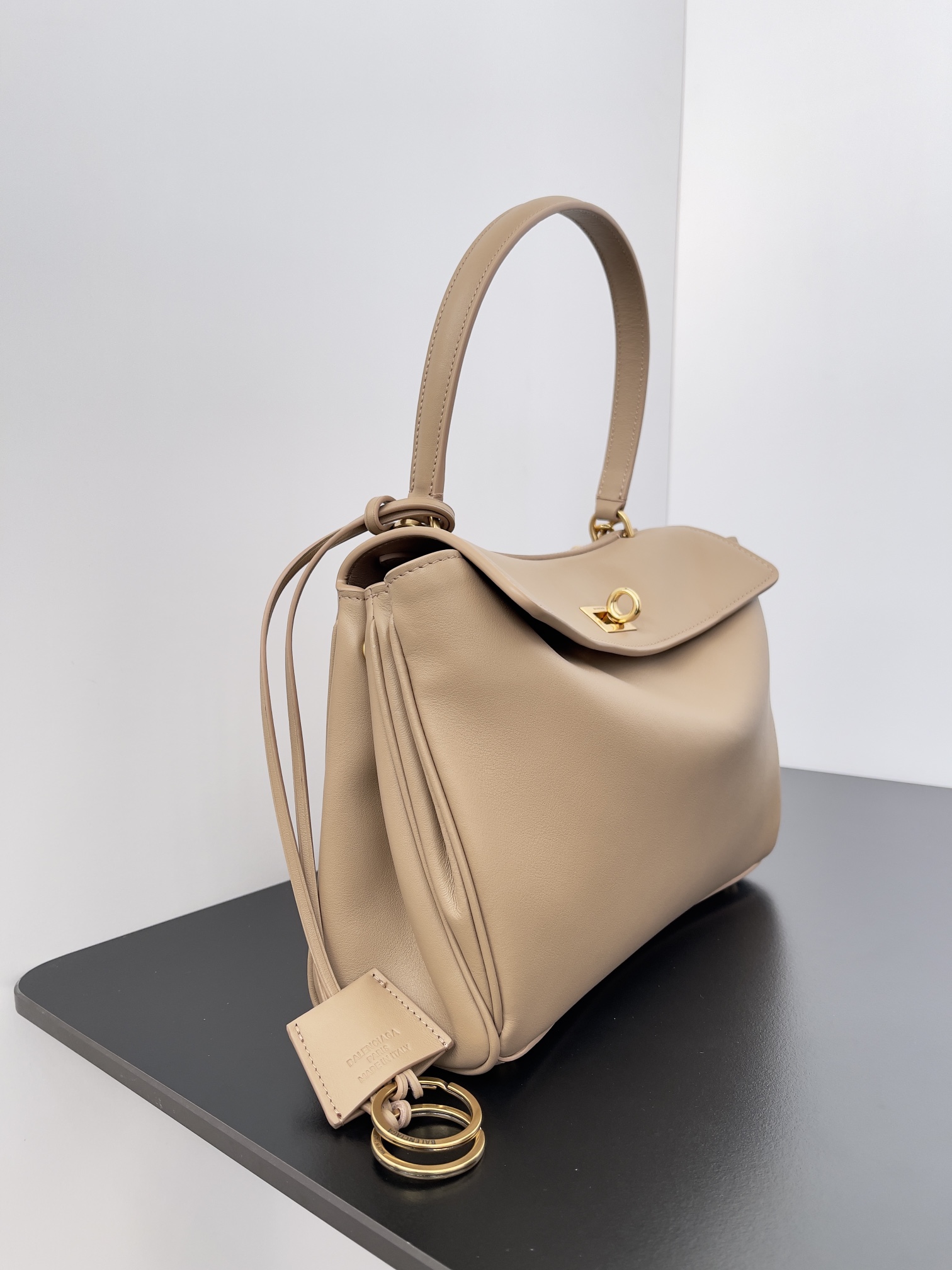 [TOP] BALENCIAGA Rodeo Shoulder Bag 22.8×9.9x8.3cm/28.9x20x9.9cm - Brown & GHW