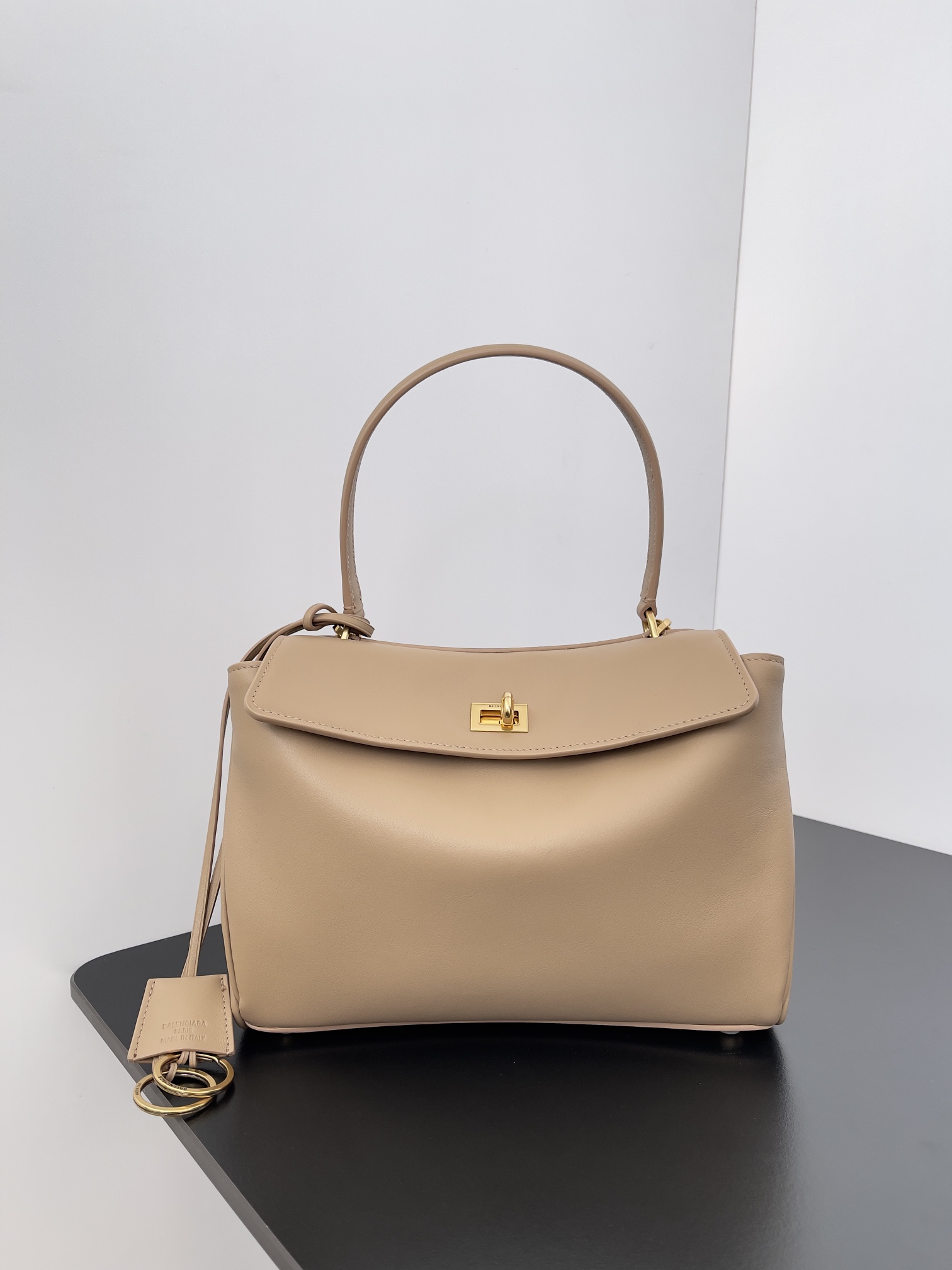 [TOP] BALENCIAGA Rodeo Shoulder Bag 22.8×9.9x8.3cm/28.9x20x9.9cm - Brown & GHW