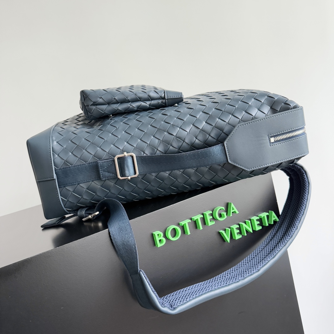 [TOP] Bottega Veneta BV Men's Cowhide Backpack 30x15x45cm - Blue