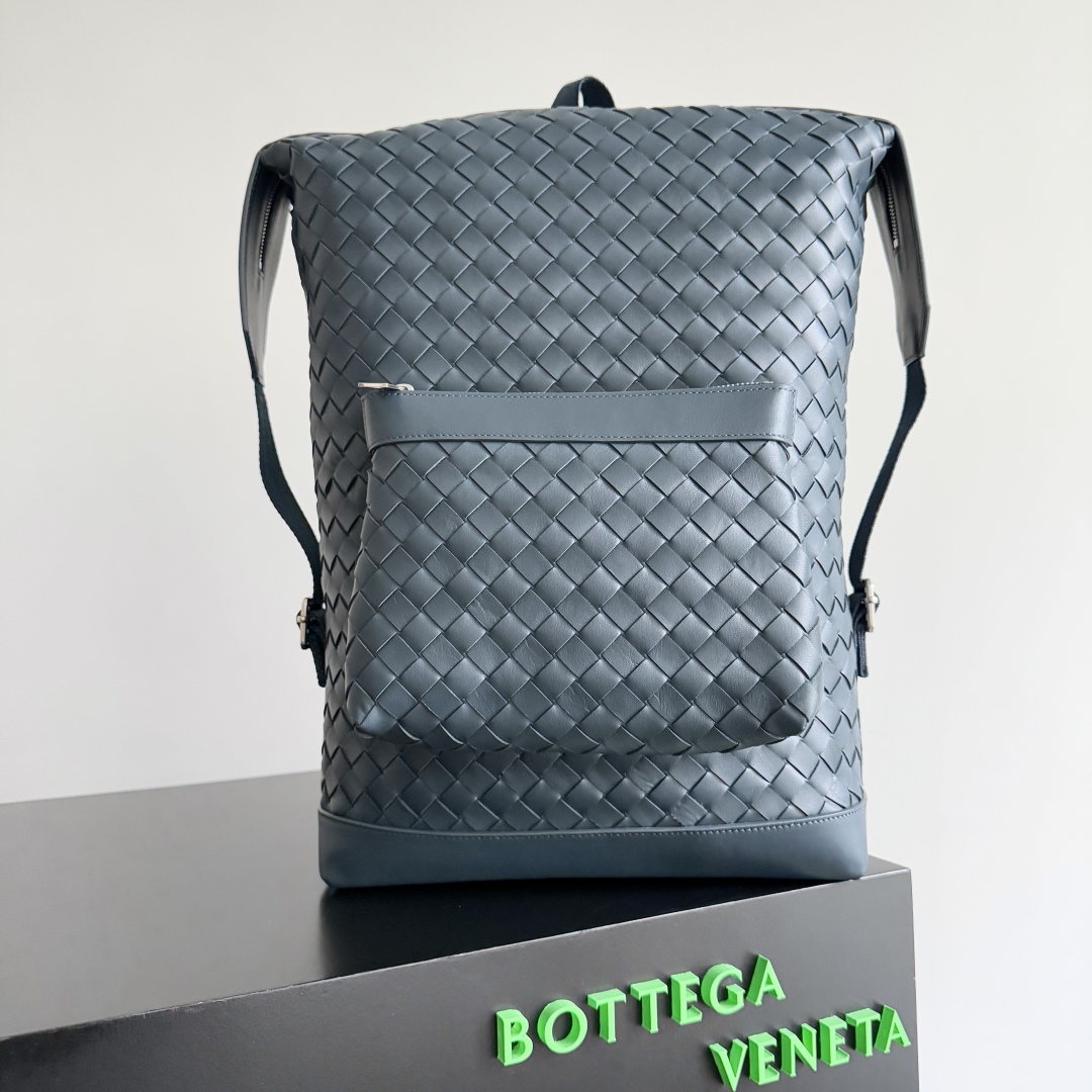 [TOP] Bottega Veneta BV Men's Cowhide Backpack 30x15x45cm - Blue