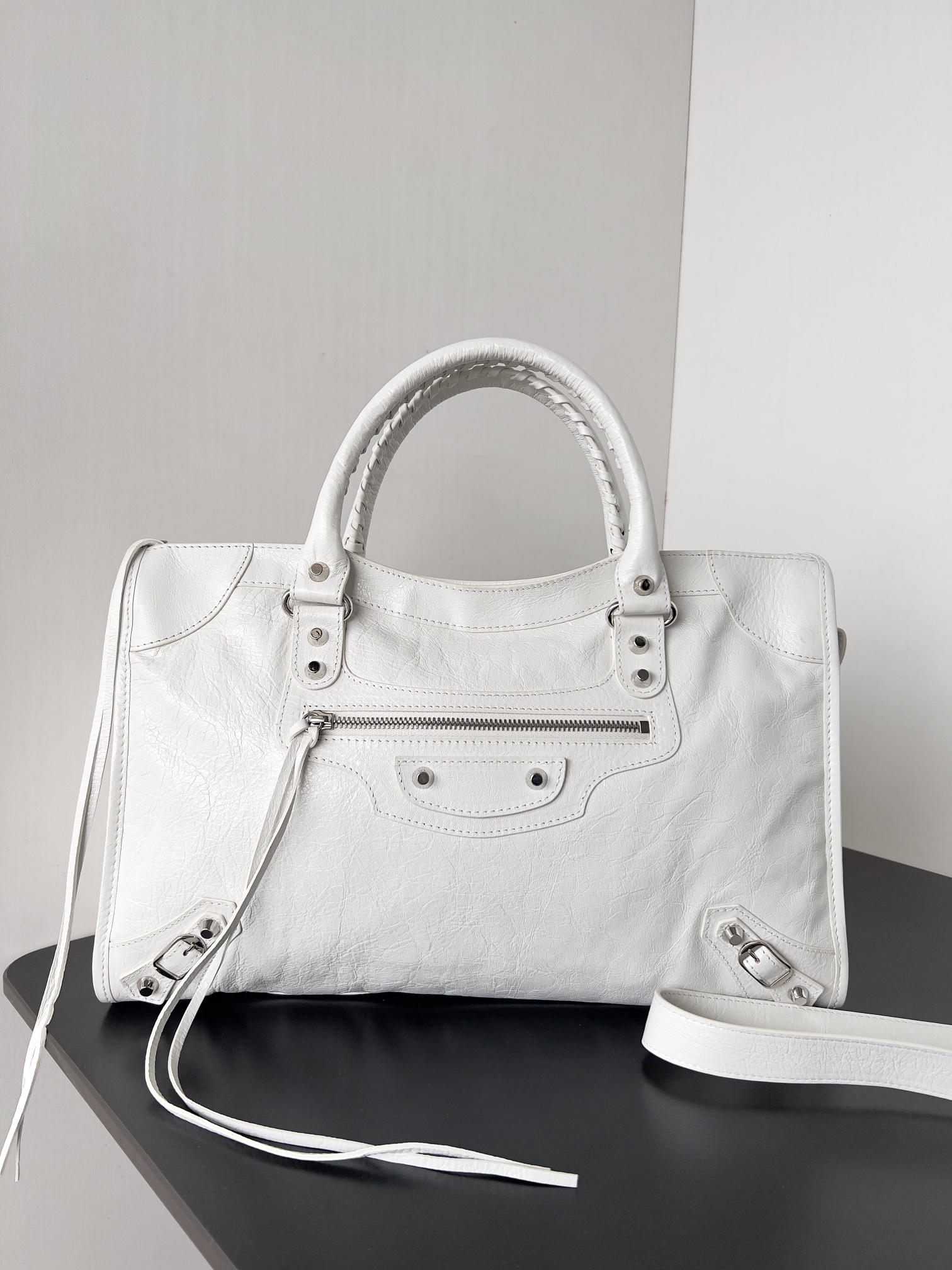 [TOP] BALENCIAGA City Bags Neo Classic Small Bag 37*23.4*14.9cm - White
