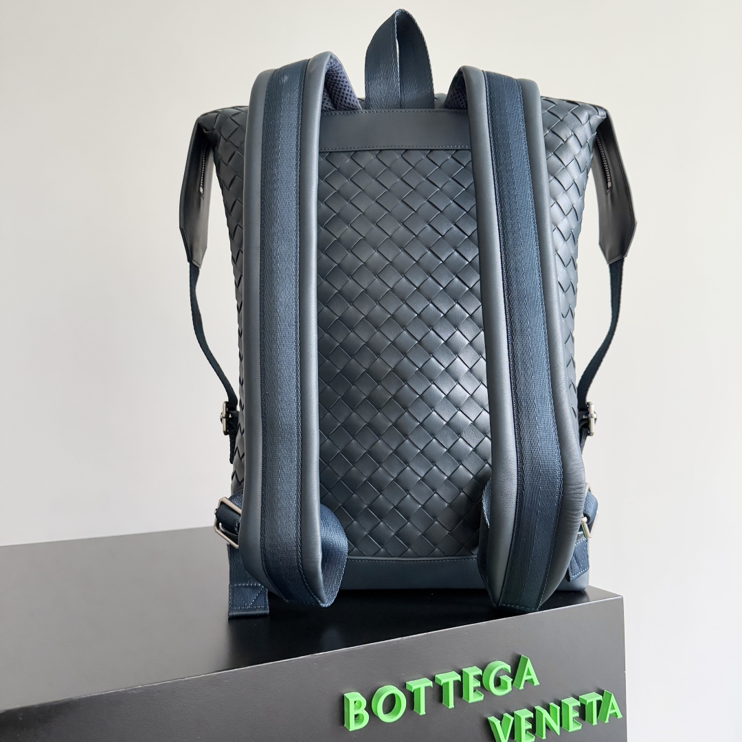 [TOP] Bottega Veneta BV Men's Cowhide Backpack 30x15x45cm - Blue