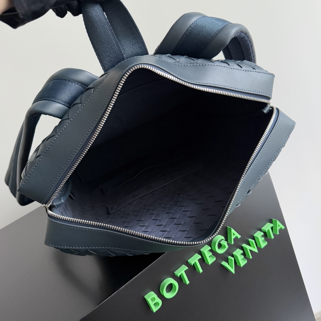 [TOP] Bottega Veneta BV Men's Cowhide Backpack 30x15x45cm - Blue