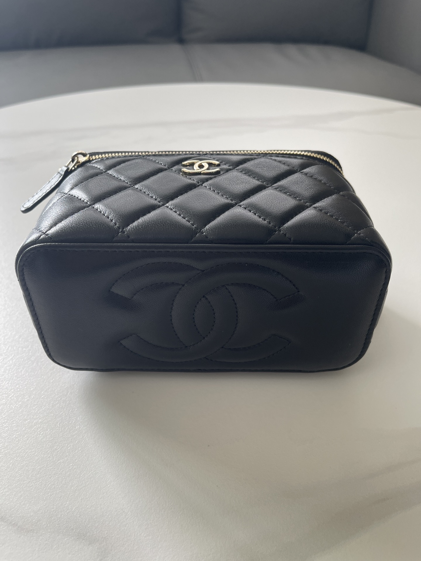 [TOP] CHANEL Vanity Case Bag 9.5x17x8𝖼𝗆  - Black&GHW