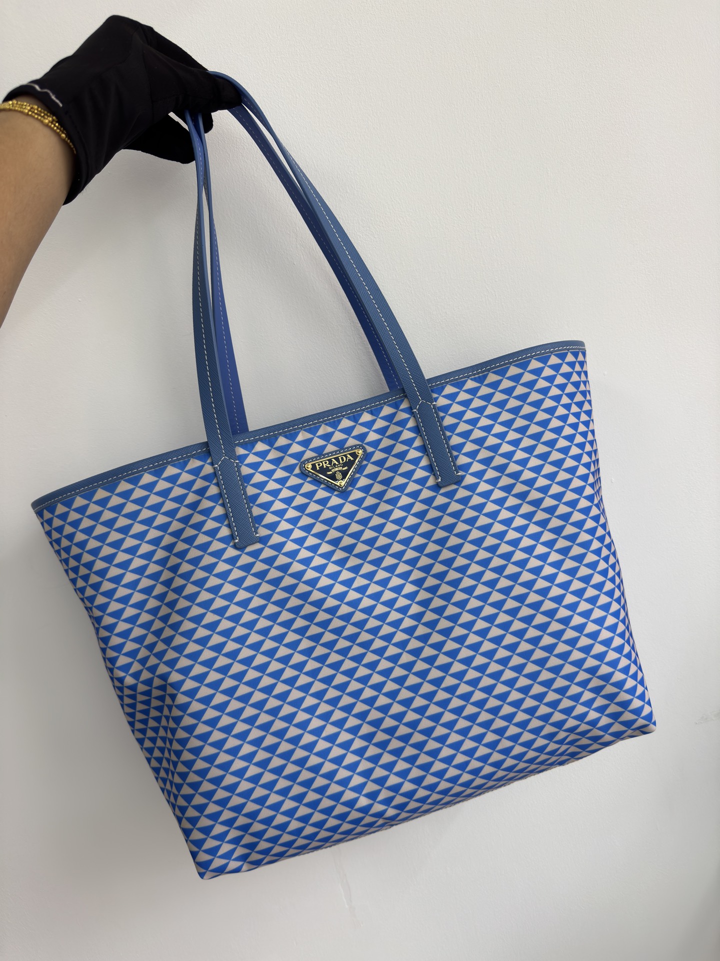 [TOP] PRADA Tessuto Triangulum Tote Bag 33*29*14cm - 4 Colour